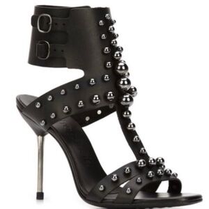Pedro Garcia Black Studded Heels